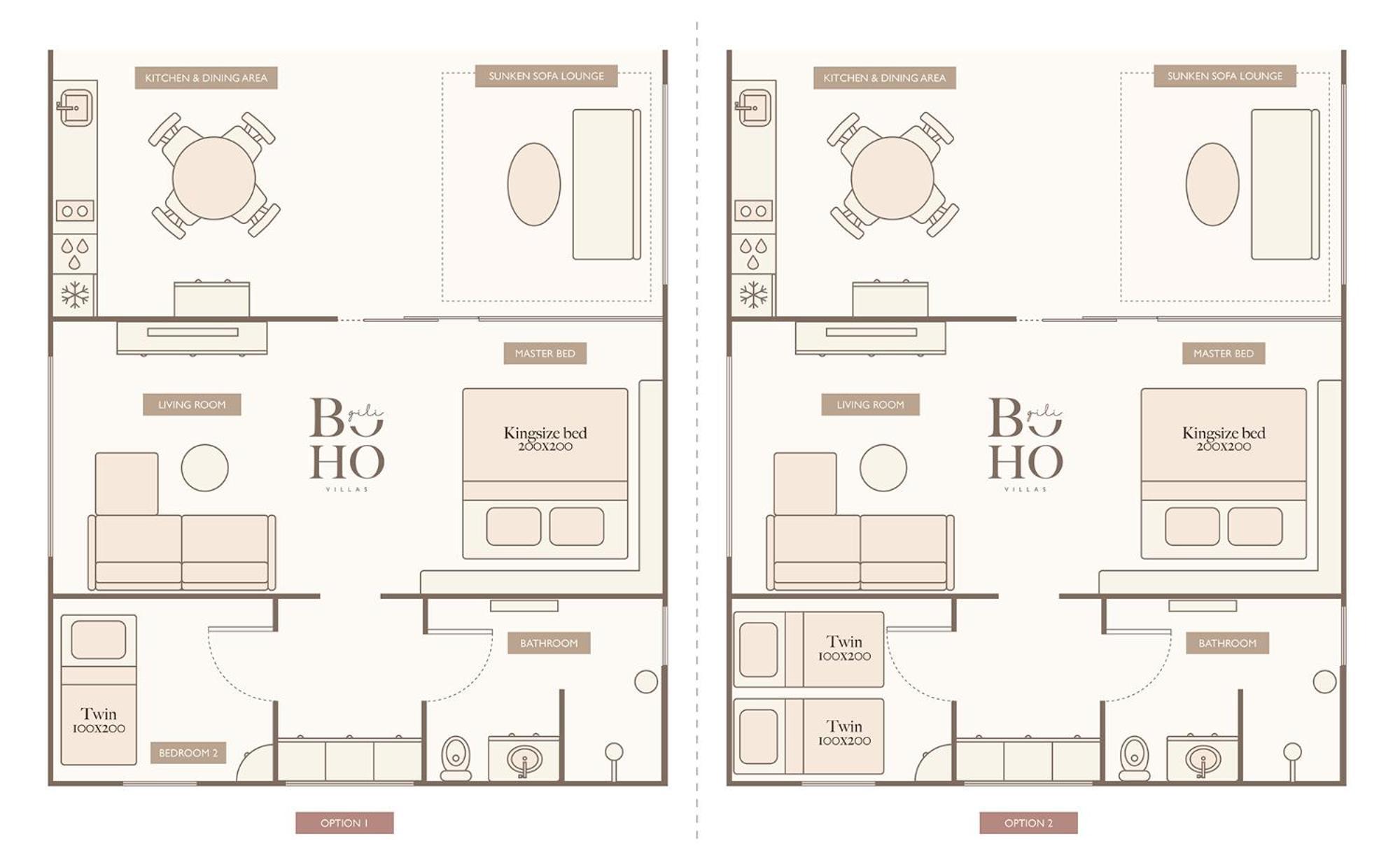 Gili Boho Villas - Aesthetic Private Pool Villas 길리트라왕안 외부 사진